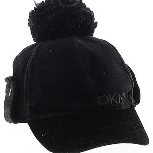 DKNY Black Winter Pom Pom Hat